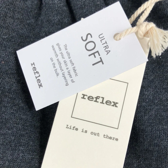 NWT Reflex Shorts Size Medium Bermuda Thick Sweat Short Dark Charcoal Gray - Picture 6 of 15